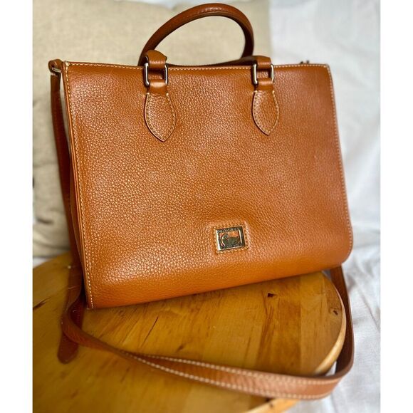 Dooney & Bourke Handbags - Dooney & Bourke Tan Janine Satchel Tote / Crossbody
